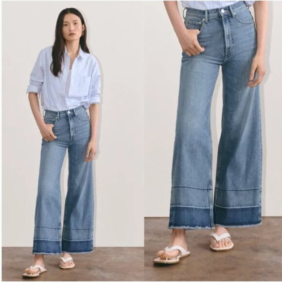 Everlane Womens |31| The Way-High Sailor Released Hem Jeans in Abyss - Picture 2 of 12